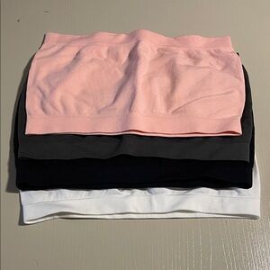 Seamless Comfort Bandeau Set - Pink, Black, White